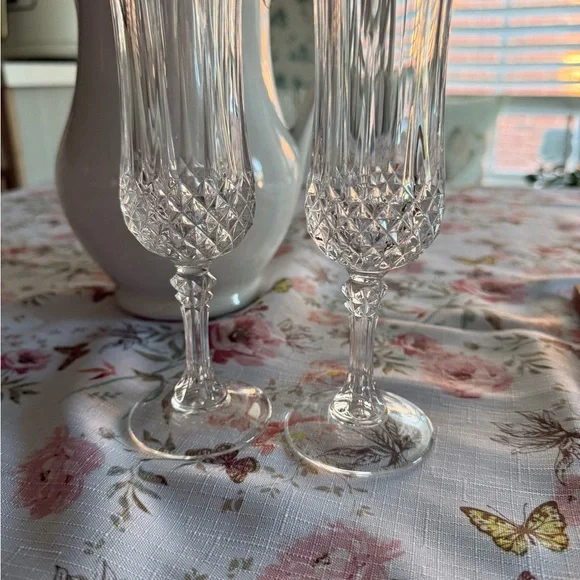 Cristal d’Arques Longchamp Crystal Champagne Flutes Set of 2 - Picture 6 of 7